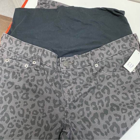 NWT Gap Maternity Leopard Full-Panel Jeans - Picture 6 of 12